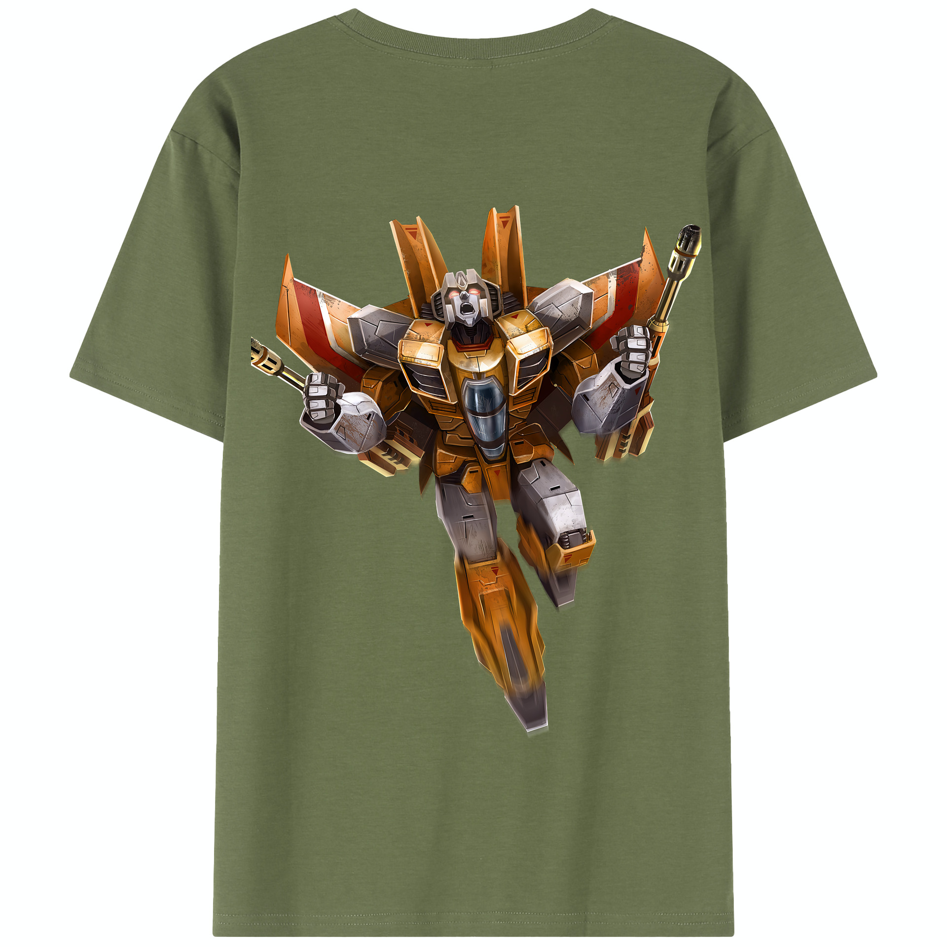 （画像用） Transformers トランスフォーマー 綿100％半袖Tシャツ（背面プリント）